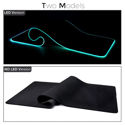 LED Light Mousepad RGB Keyboard Cover Desk-Mat Colorful Surface Mouse Pad Waterproof Multi-Size World Computer Gamer CS Dota